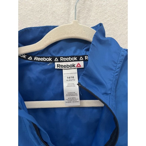 Reebok  Zip Jacket wind rain XL 14 16 ski snowboard front pocket youth - Picture 3 of 10